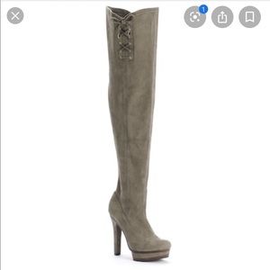 Jennifer Lopez over the knee suede boots
